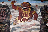 Detail from a mural painting with a 'Ramakien' motif - Thai version of the Indian Ramayana - from the temple complex of the Emerald Buddha, Bangkok (late 18th century) 